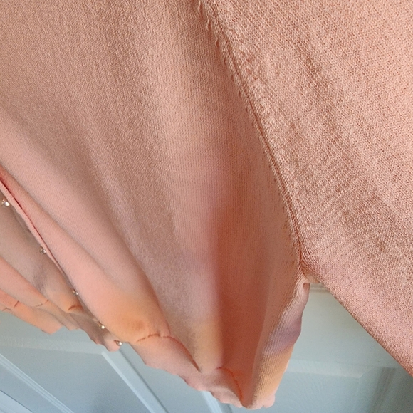 Kate Hill Light Pink Women's Cardigan Feminine Normcore - Picture 9 of 10